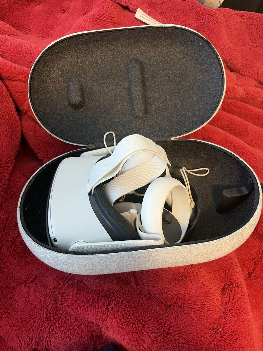 Meta Quest 2 (Oculus Quest 2) VR Headset 128GB White with Carrying Case…. OBO