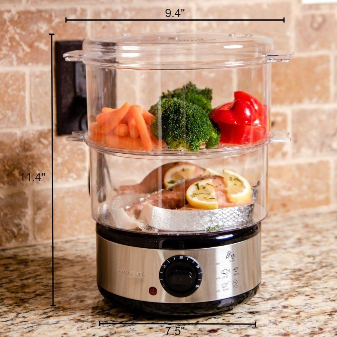 OVENTE 2 Tier Electric Food Steamer for Cooking e