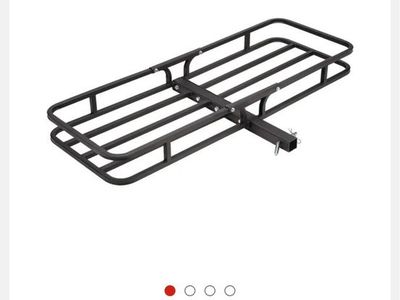 Haul-Master 500 lb. Capacity Steel Hitch-Mounted Cargo Carrier - Black. 53”x19”