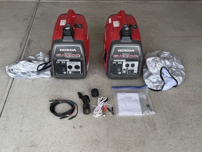 Low hour Honda EU2200i Invertor generators 15/30amp - primary & companion.
