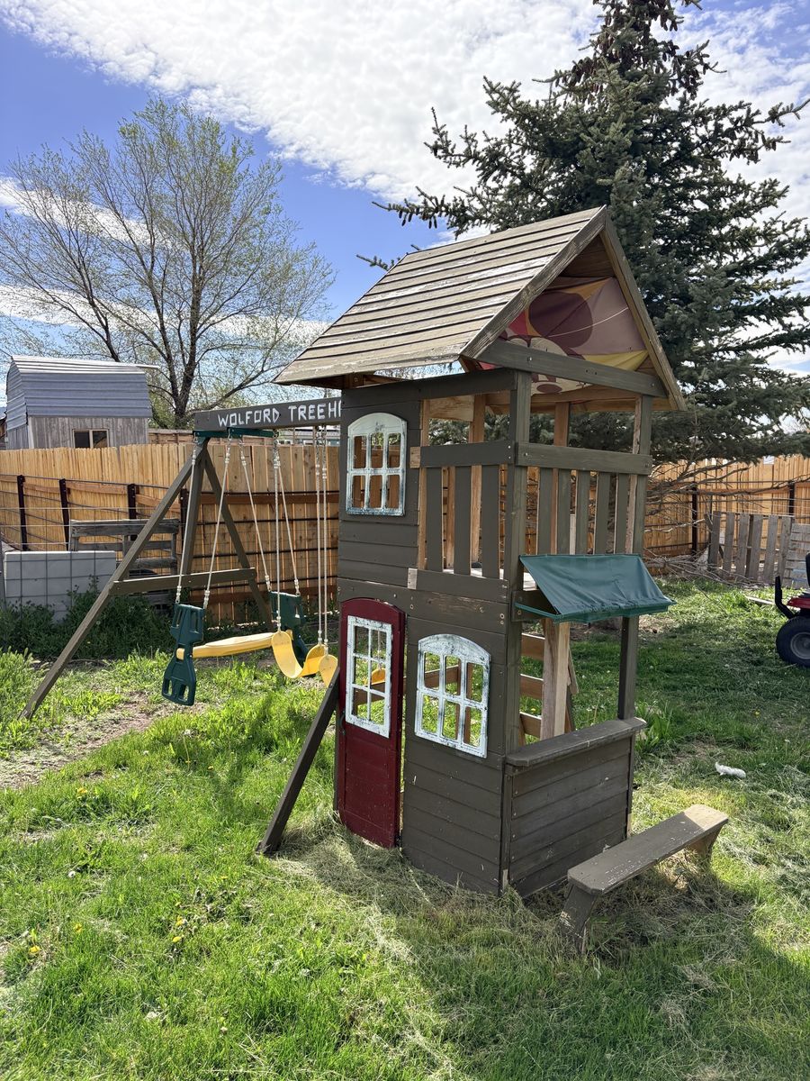 Kids Playground with Swings and Slide