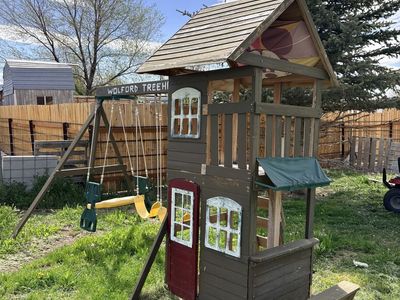 Kids Playground with Swings and Slide