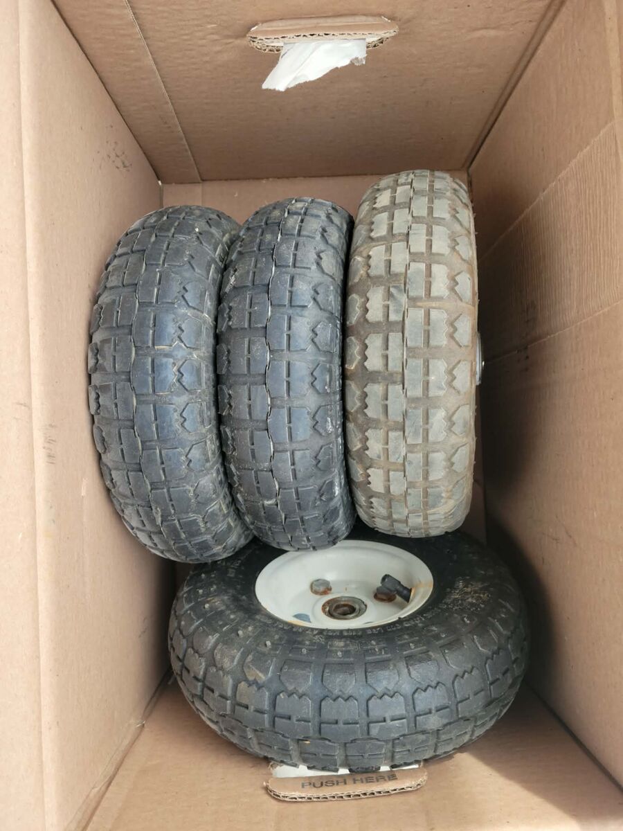 4 Small Utility Tires – 4.10/3.50-4 – Great for Carts, Wheelbarrows & More