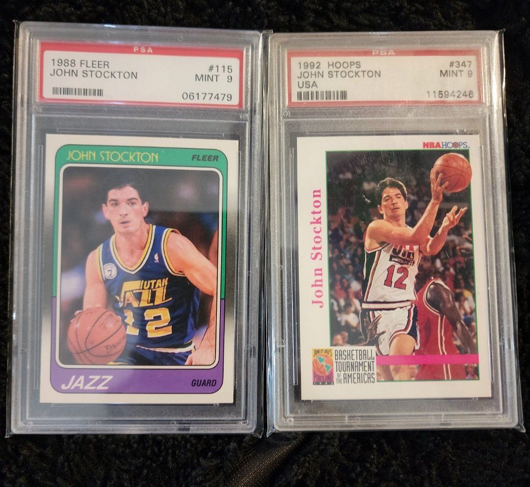 John Stockton PSA slabs