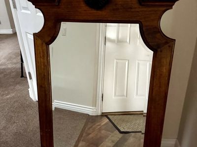 Vintage Wooden Framed Wall Mirror