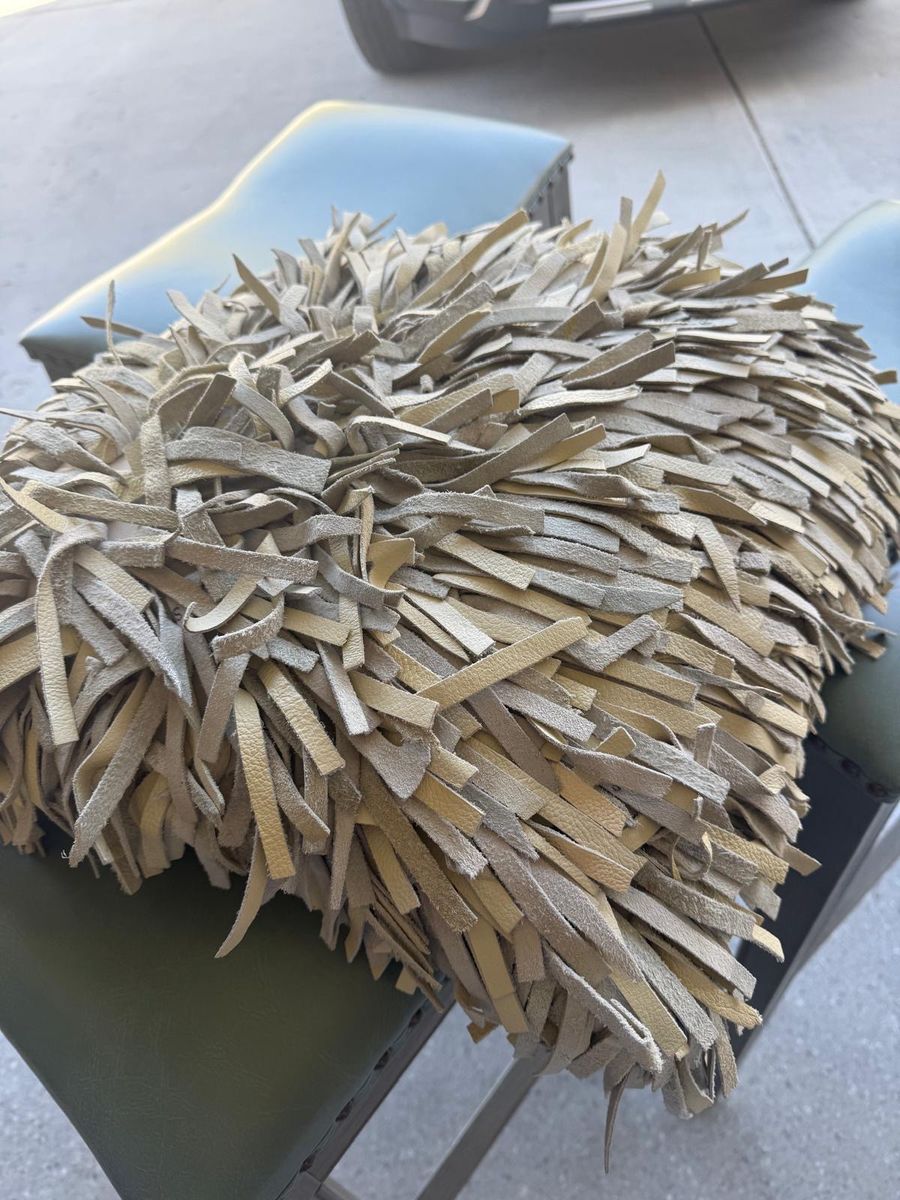 Leather Cushions White