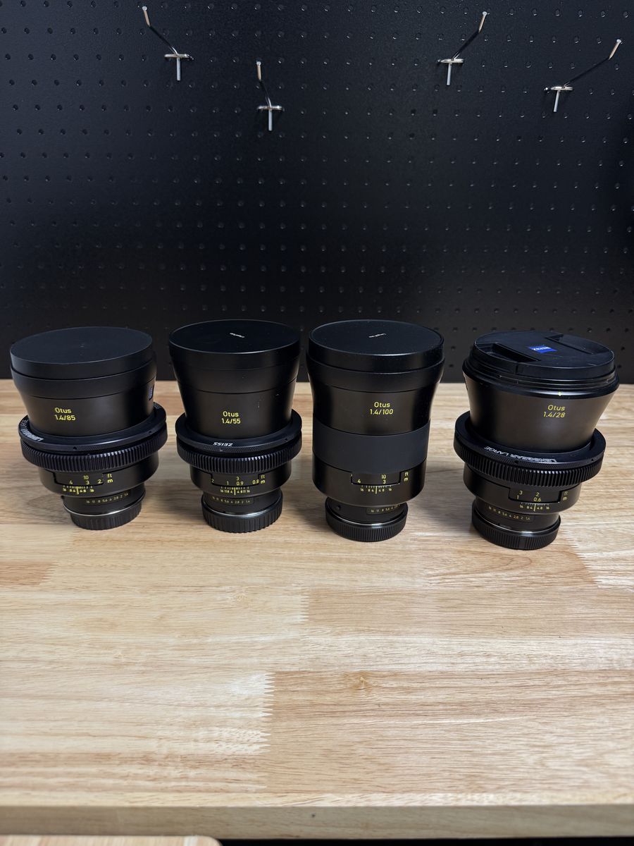 Zeiss Otus 4-Lens Set – 28/55/85/100mm f/1.4 (Canon, RF-Ready) + Cine Gears