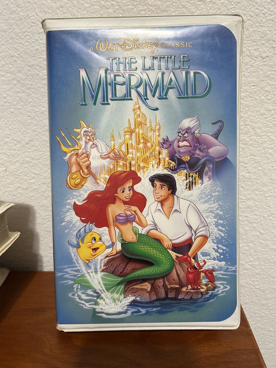 DISNEY The Little Mermaid VHS, Black Diamond Edition, BANNED COVER ART (original)