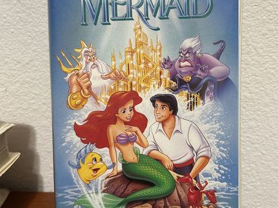 DISNEY The Little Mermaid VHS, Black Diamond Edition, BANNED COVER ART (original)