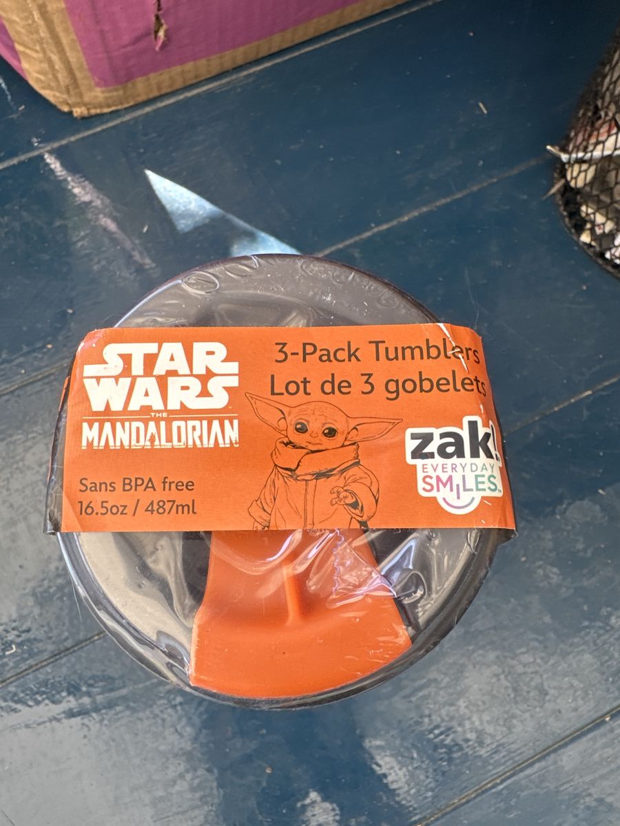 Zak! Star Wars The Mandalorian 3-Pack Tumblers 16.5oz Grogu Halloween