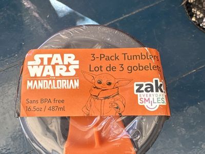 Zak! Star Wars The Mandalorian 3-Pack Tumblers 16.5oz Grogu Halloween