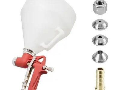 SKYSHALO Air Texture Spray Gun 1.45 gal. Air Hopper Spray Gun Professional Drywall Texture Painting Sprayer with 3 Nozzles
