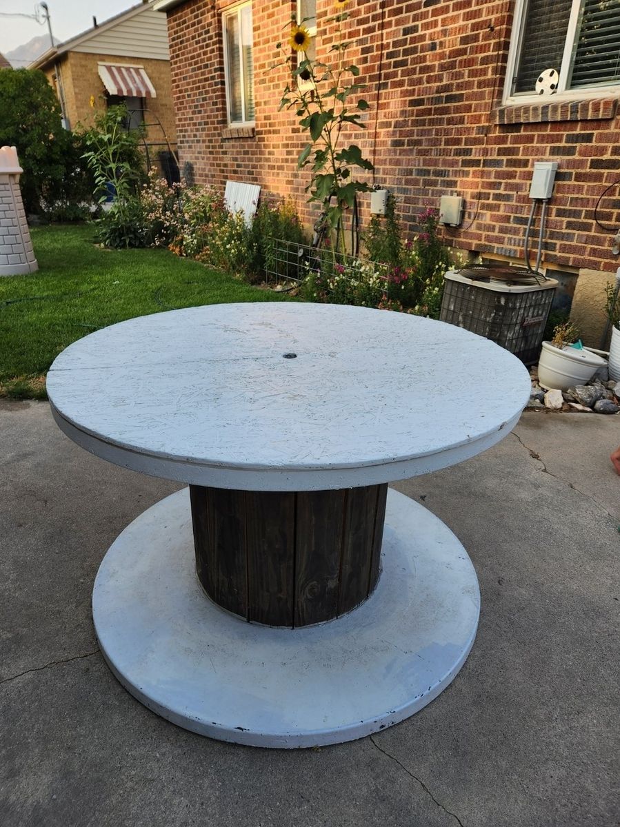Wooden Spool Outdoor Table