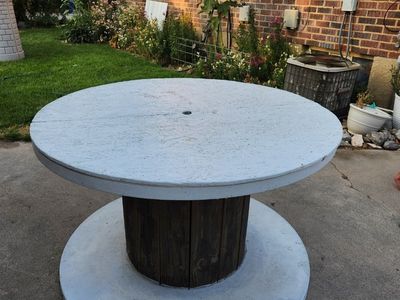 Wooden Spool Outdoor Table