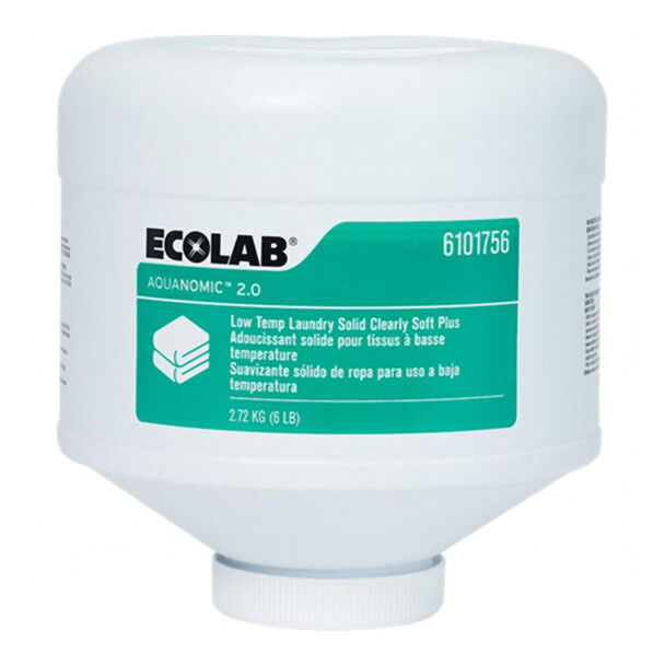 ECOLAB Aquanomic 2.0 Low Temp Laundry Solid Clearly Soft Plus, 6 lbs, 6101756
