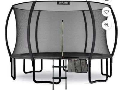 New Lejump 12 ft whitening spring zero trampoline with safety net