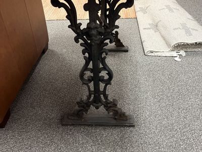 Antique cast iron table