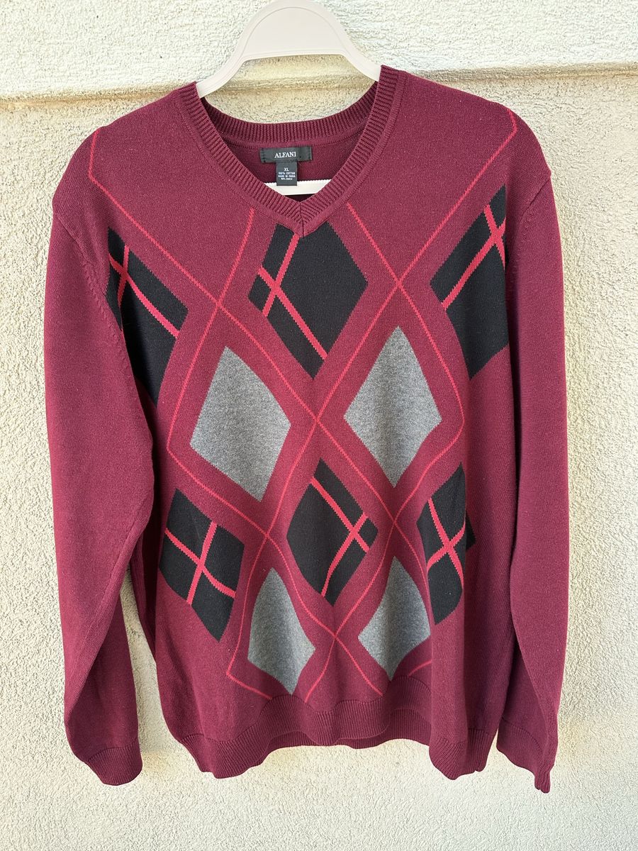 Men’s Alfani Argyle Sweater