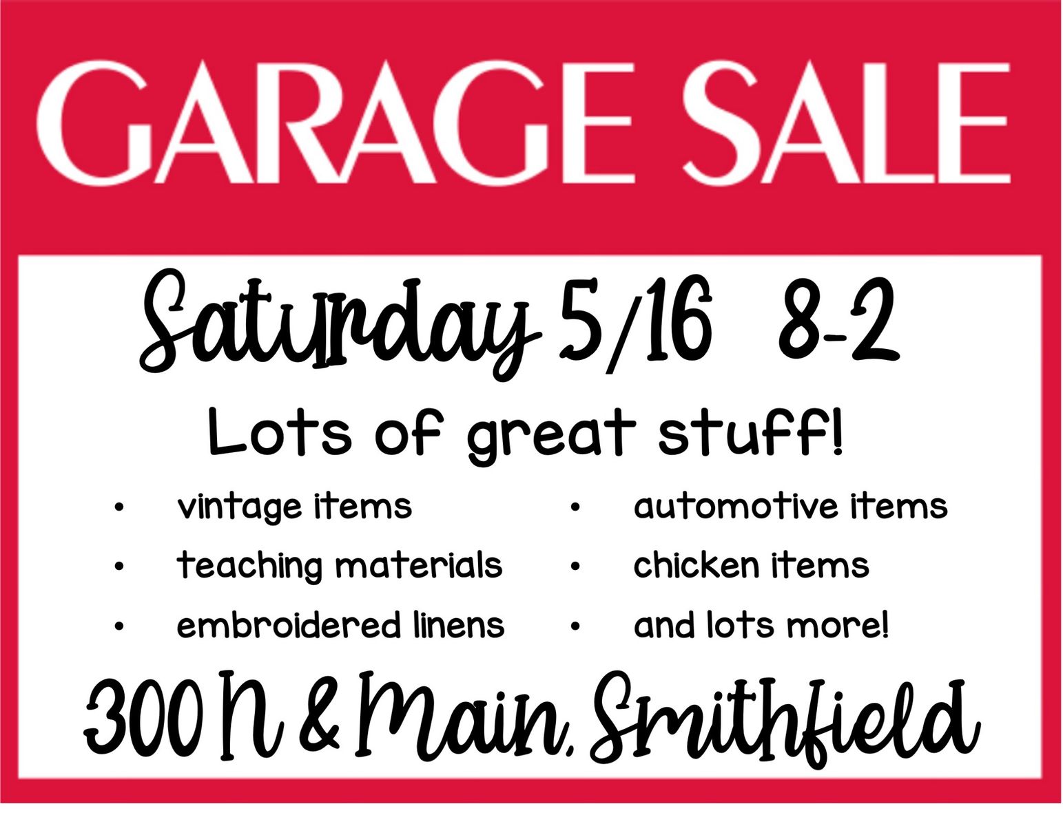 Garage Yard Sale