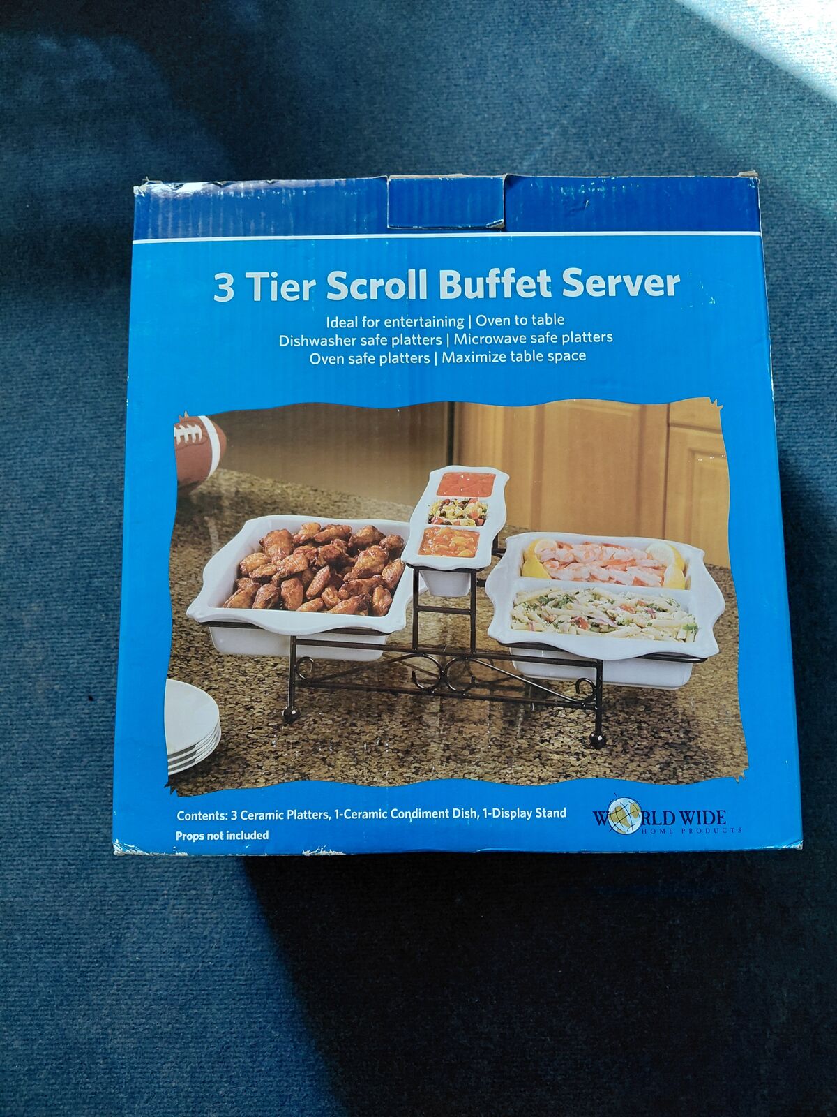 NEW 3 Tier Scroll Buffet Server World Wide Home Products