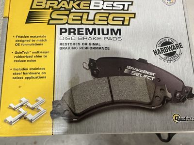 BRAKEBEST SELECT Premium Disc Brake Pads with Stainless Steel Hardware