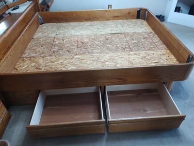 solid oak California King bed frame