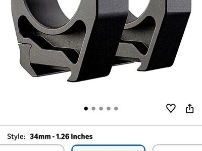 Vortex Precision Matched Scope Rings 34mm