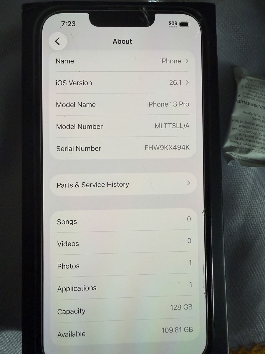 Apple iPhone 13 Pro 128GB (Unlocked) - Sierra Blue, Excellent Condition, iOS 26.1