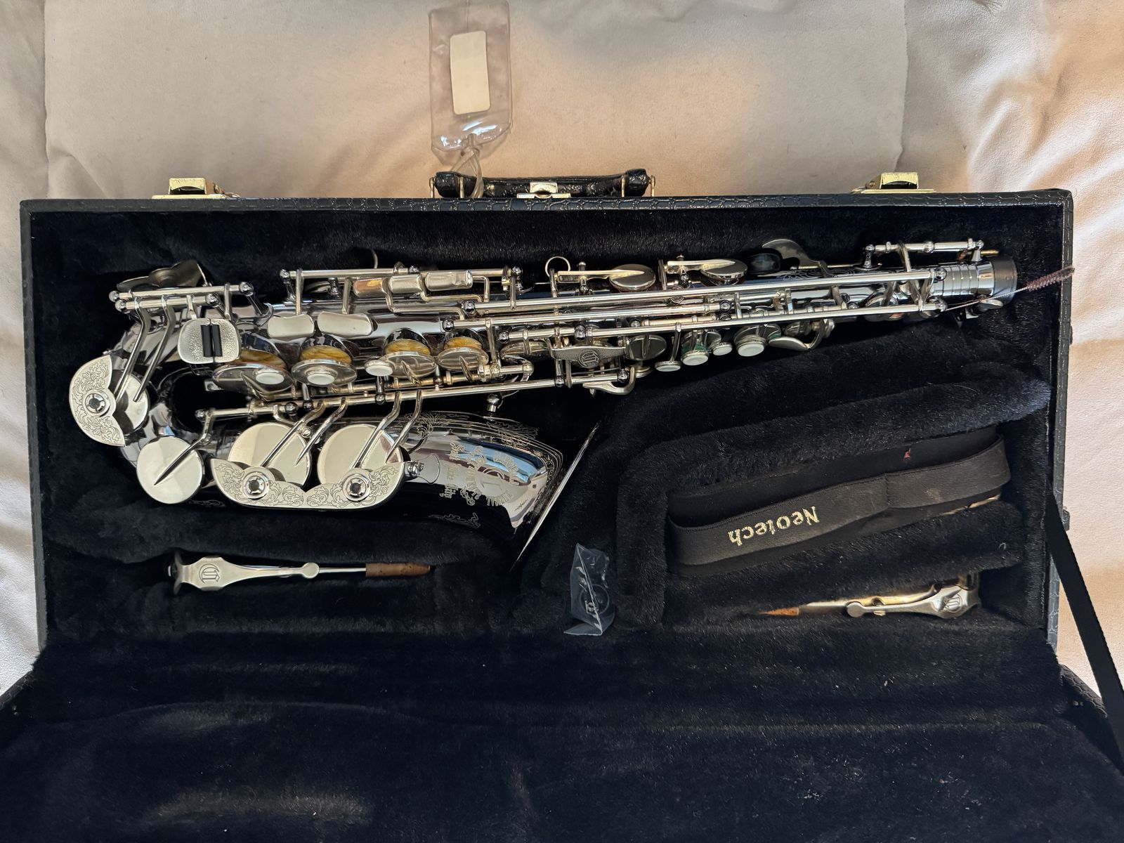 Cannonball A 98 BS Pro Alto Saxophone - Black Nickel Plated, Silver Keys, Hand Customized Neck