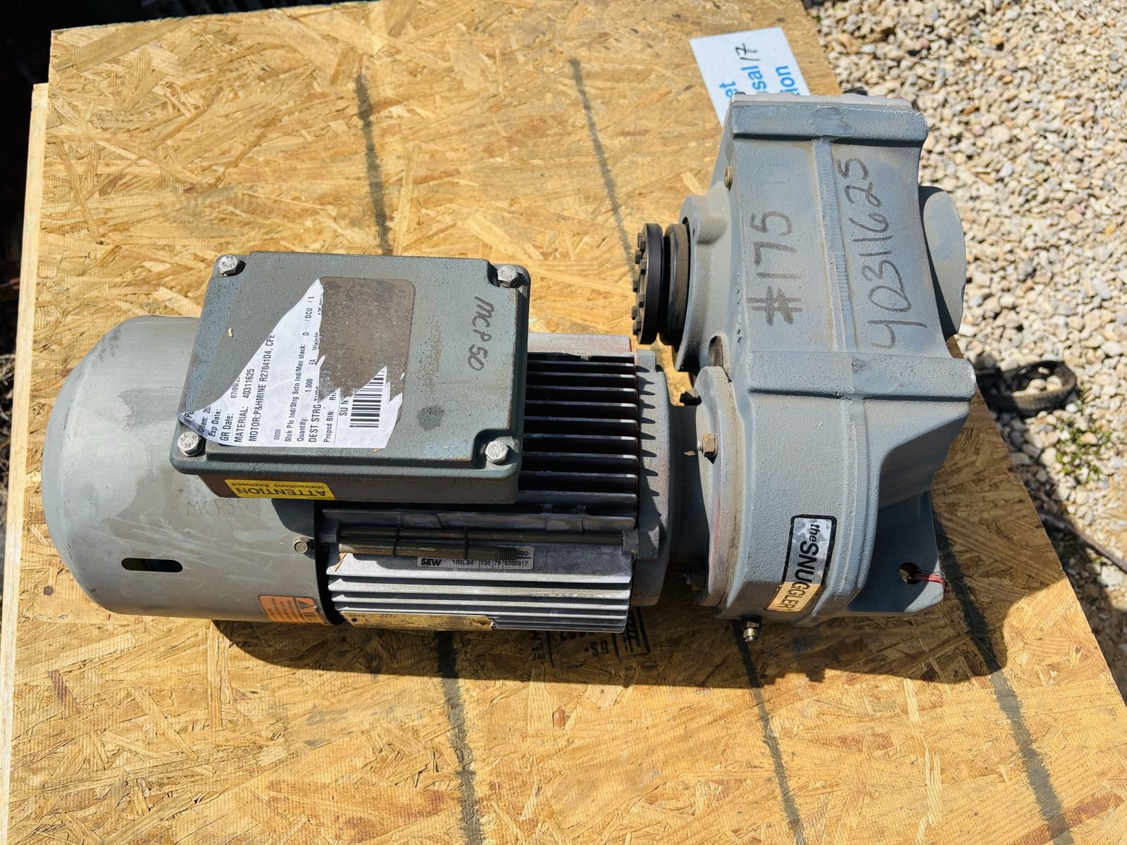 P&H 3HP Electric Gear Motor