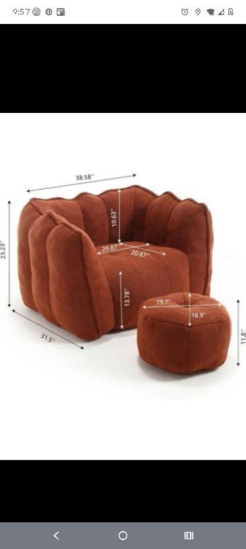 AMNOOI
High-Resilient Foam Bean Bag Chair for Livi