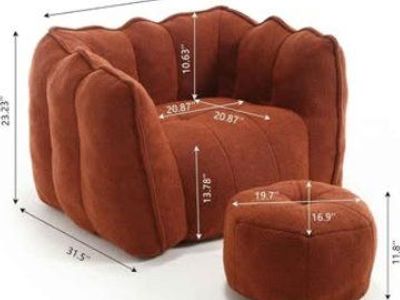 AMNOOI
High-Resilient Foam Bean Bag Chair for Livi