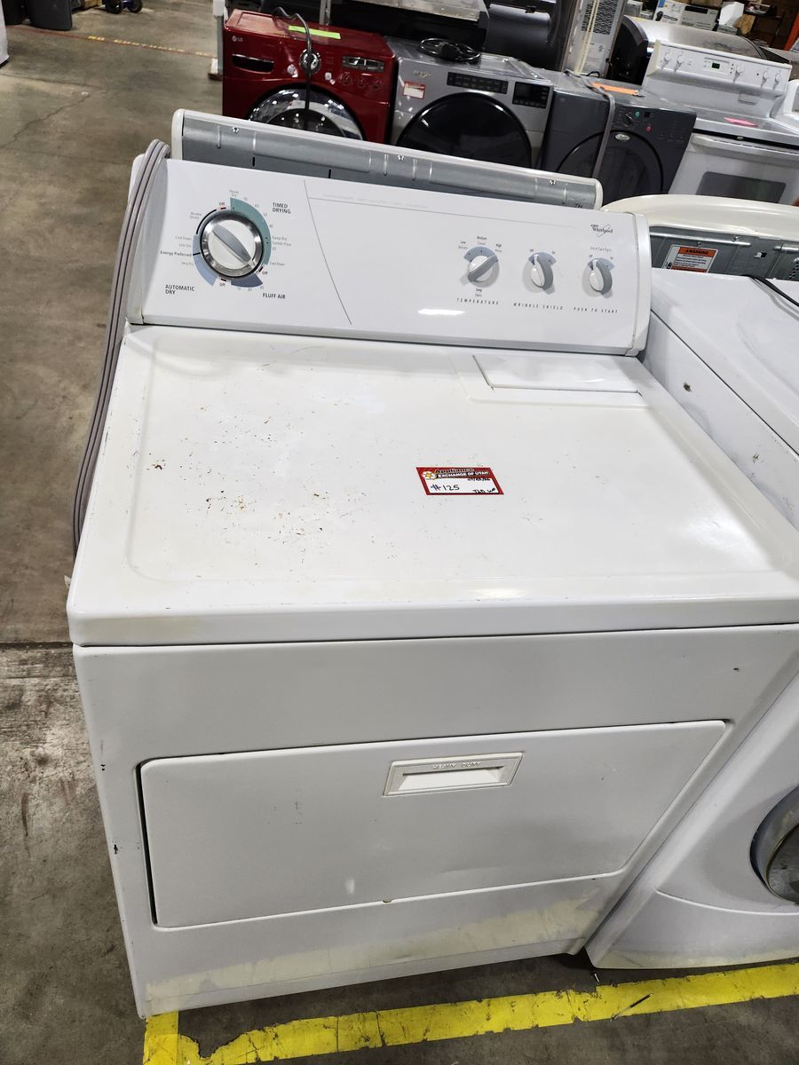 Whirlpool White Electric Dryer - Top Load, Automatic Dry, Wrinkle Shield