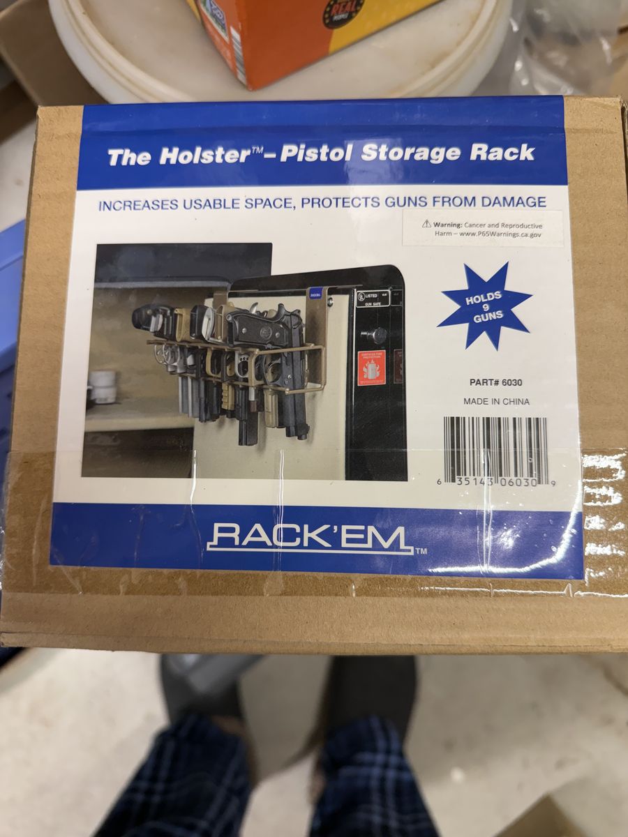 Gun Safe Pistol Rack