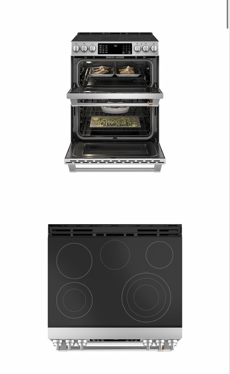 CAFÉ™ 30" Smart Slide-In, Front-Control, Radiant and Convection Double-Oven Range
