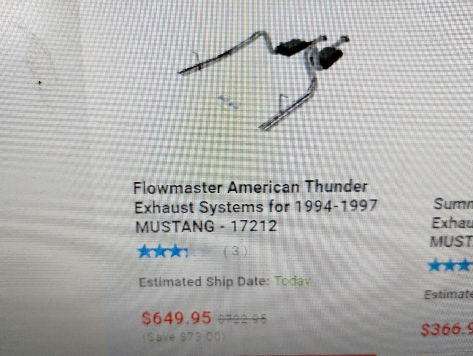 MUSTANG FLOW MASTER EXHOUST SYSTEM  67 TO 69   4,6=/5.0L