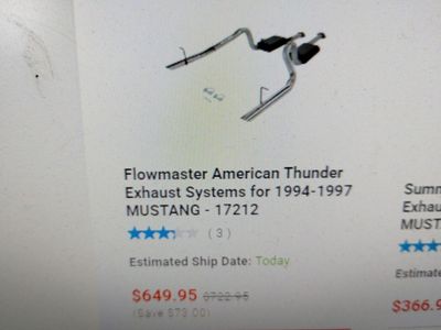 MUSTANG FLOW MASTER EXHOUST SYSTEM 67 TO 69 4,6=/5.0L