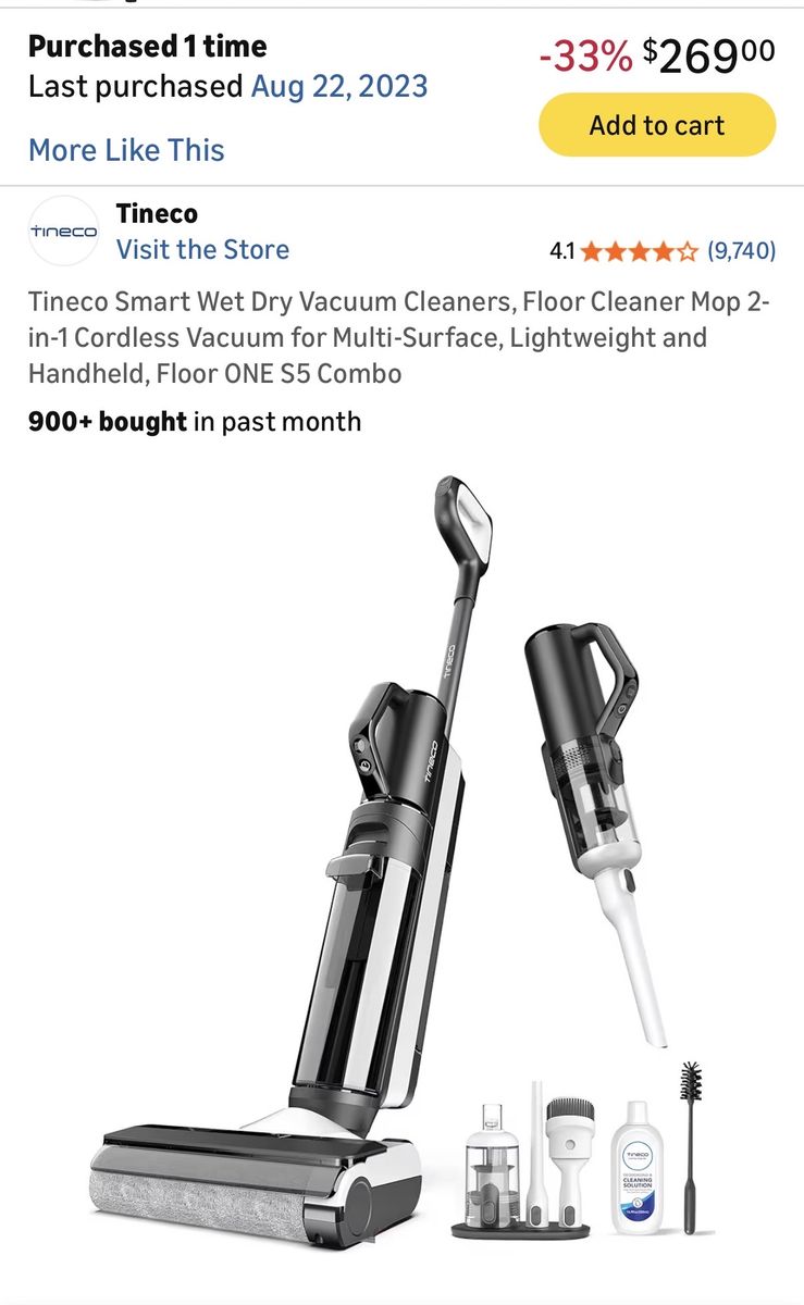 Tineco Smart Wet Dry Vacuum Mop Cleaner