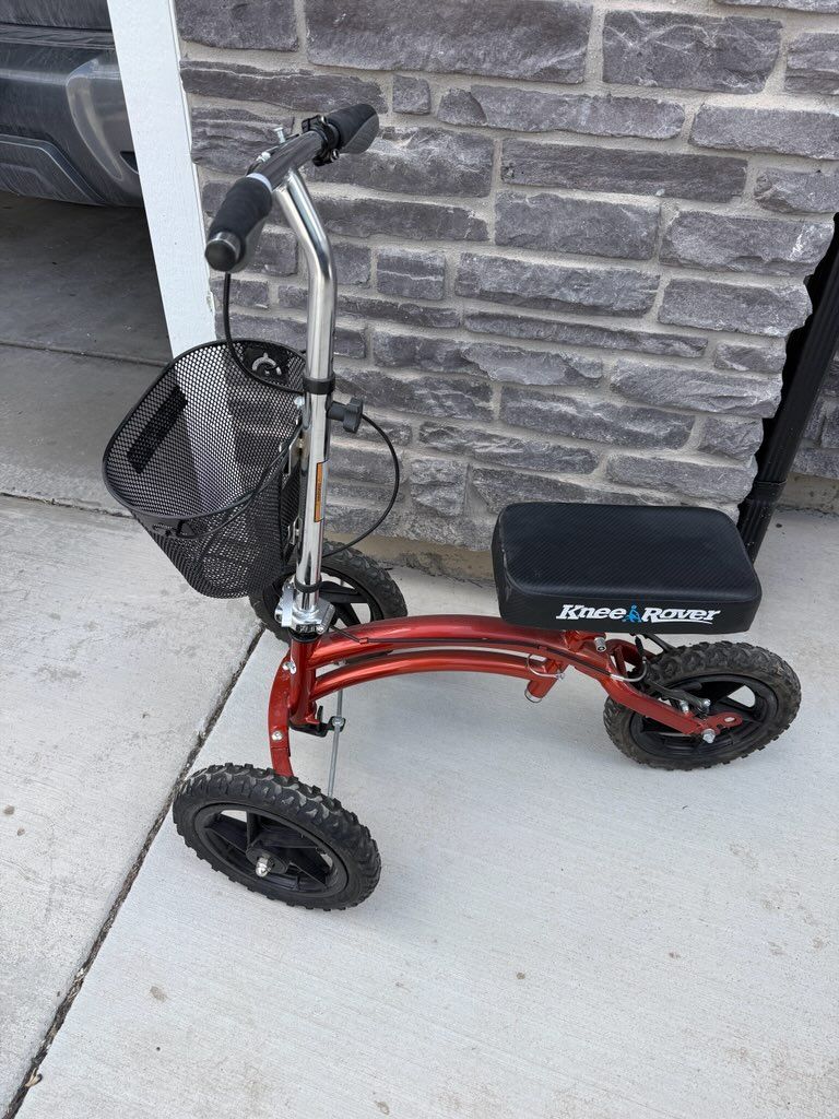 Knee Rover 3-Wheel All-Terrain Knee Scooter w/ Basket $130