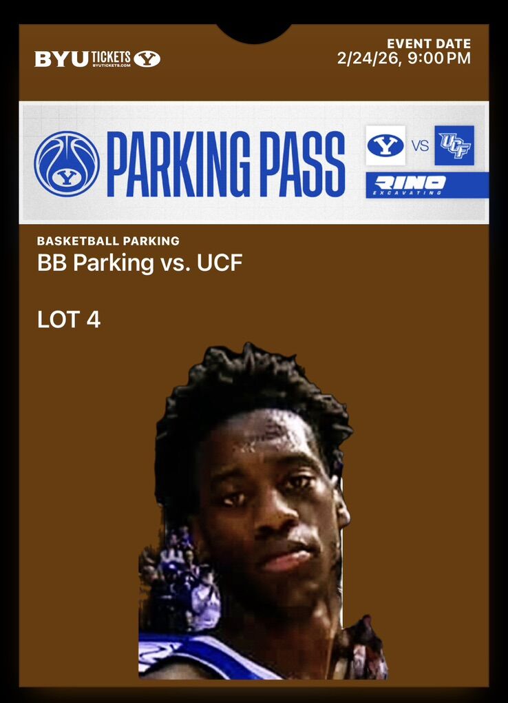 Parking BYU v UCF 2/24/26 $50
