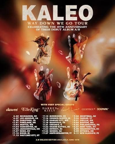 Kaleo 4 VIP Lawn SEATS Parking next to VIP Entrance