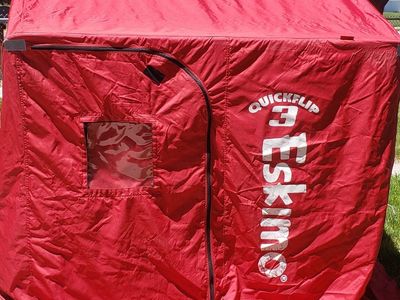 Eskimo Quick Flip 3 Ice Fishing Shelter Tent with Sled Base - 3 Person Capacity
