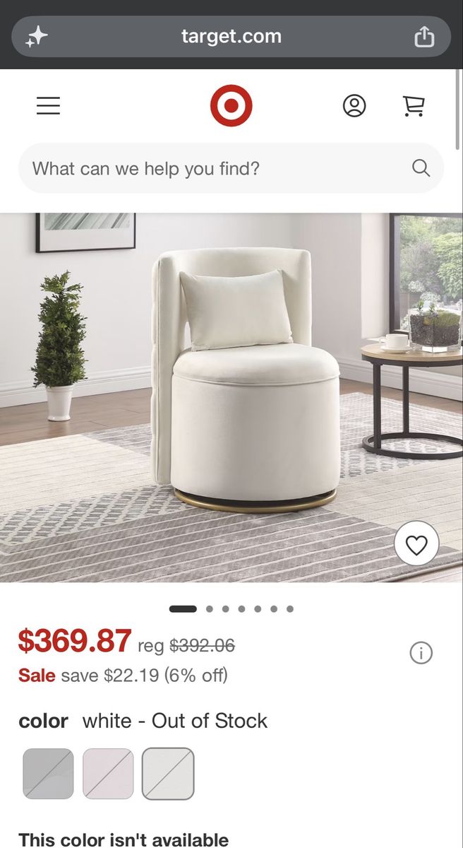 New 360° Swivel Accent Chair with Storage