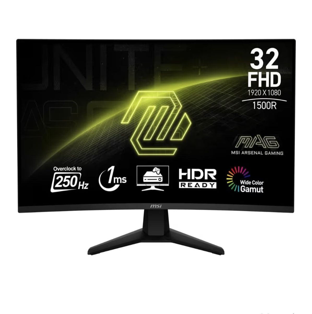 msi MAG 32C6X 31.5-inch 1920 x 1080 (FHD) Computer Monitor, 250Hz, AMD Adaptive Sync, HDR Ready, HDMI