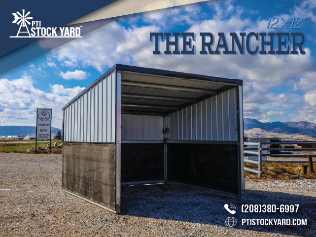 12x12 Livestock Shelter- Custom Colors Available