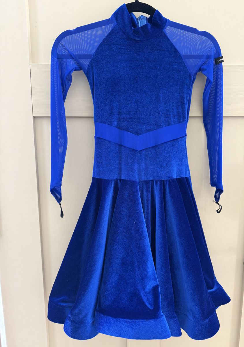 Blue Gloriadance Preteen Open Ballroom Dress
