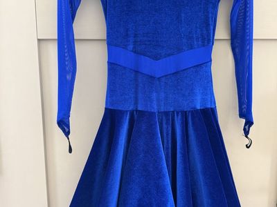 Blue Gloriadance Preteen Open Ballroom Dress