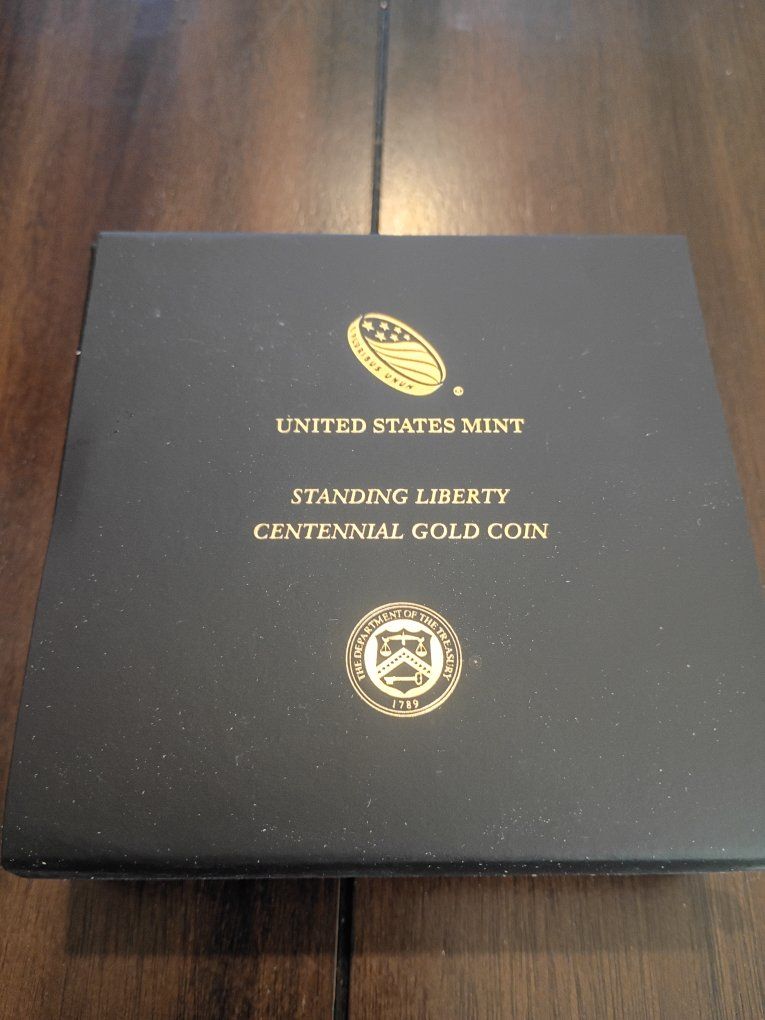 2016 Standing Liberty Quarter Centennial Gold Coin US Mint Box & COA