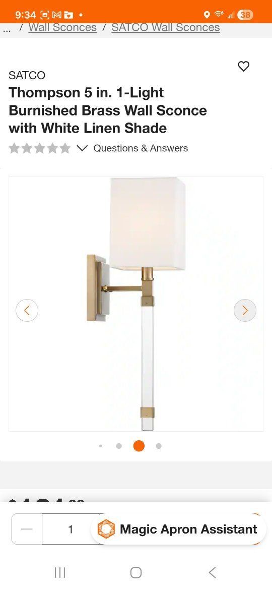 Wall sconce light