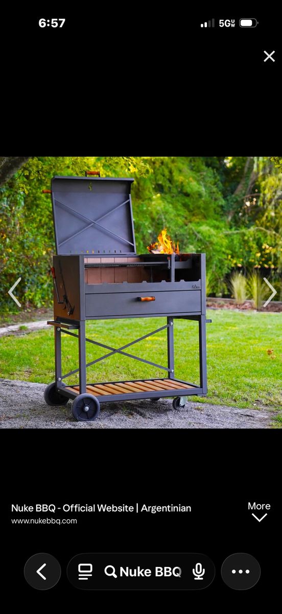Nuke BBQ 40" Delta Argentinian-Style Wood Fired Grill with Cart